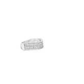 14k White Gold  1.00ct G SI1 Round Diamond Curved Love story Ring